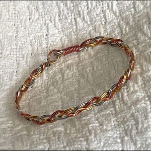 Tri-color braided handmade bracelet